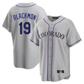 Crovyle C.Rockies #19 Charlie Blackmon Player Gray Game Home Stitched Jerseys