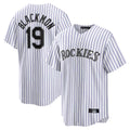 Crovyle C.Rockies #19 Charlie Blackmon Player White Game Home Stitched Jerseys