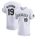 Crovyle C.Rockies #19 Charlie Blackmon Player White Limited Elite Home Stitched Jerseys