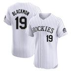 Crovyle C.Rockies #19 Charlie Blackmon Player White Limited Elite Home Stitched Jerseys