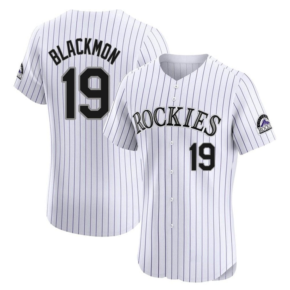 Crovyle C.Rockies #19 Charlie Blackmon Player White Limited Elite Home Stitched Jerseys