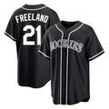 Crovyle C.Rockies #21 Kyle Freeland Player Black Fashion Out Home Game Stitched Jerseys