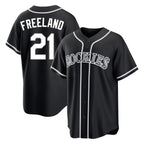 Crovyle C.Rockies #21 Kyle Freeland Player Black Fashion Out Home Game Stitched Jerseys