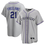 Crovyle C.Rockies #21 Kyle Freeland Player Gray Game Home Stitched Jerseys