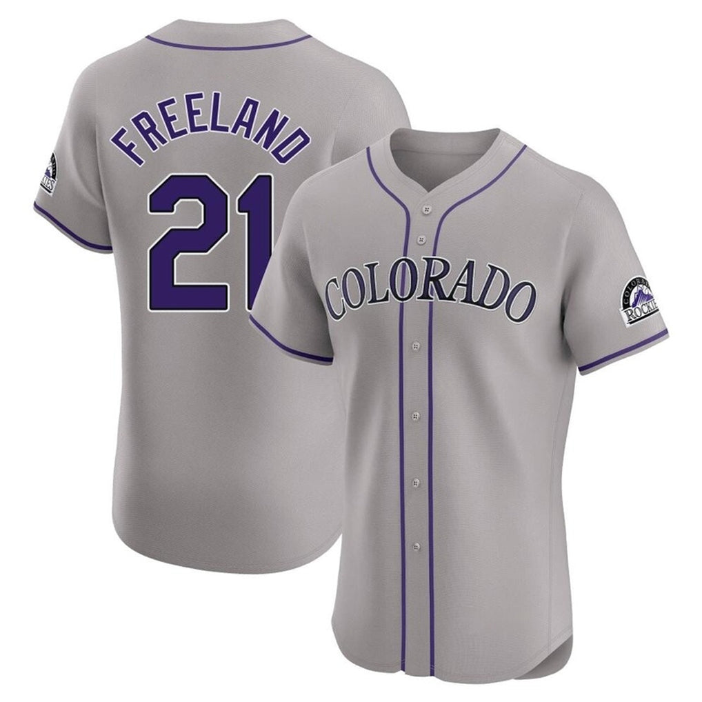 Crovyle C.Rockies #21 Kyle Freeland Player Gray Limited Elite Home Stitched Jerseys