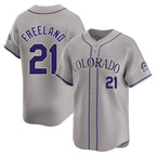 Crovyle C.Rockies #21 Kyle Freeland Player Gray Limited Home Stitched Jerseys