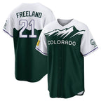 Crovyle C.Rockies #21 Kyle Freeland Player Green City Connect Home Game Stitched Jerseys