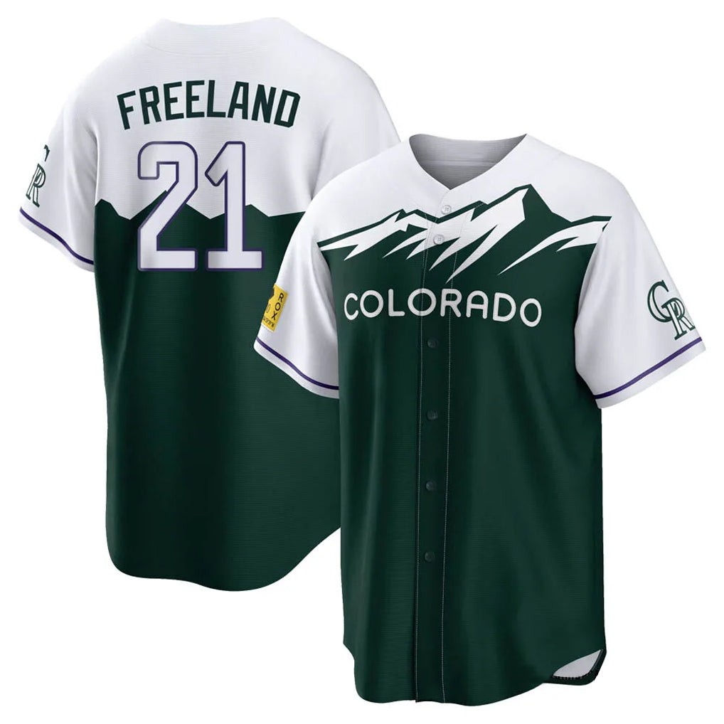 Crovyle C.Rockies #21 Kyle Freeland Player Green City Connect Home Game Stitched Jerseys