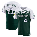 Crovyle C.Rockies #21 Kyle Freeland Player Green City Connect Limited Elite Home Stitched Jerseys