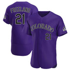 Crovyle C.Rockies #21 Kyle Freeland Player Purple Limited Elite Home Stitched Jerseys