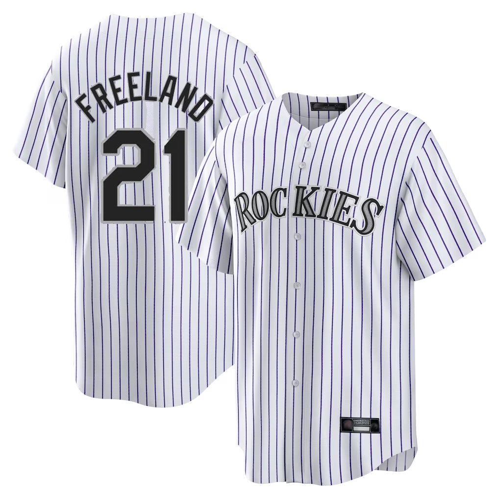 Crovyle C.Rockies #21 Kyle Freeland Player White Game Home Stitched Jerseys