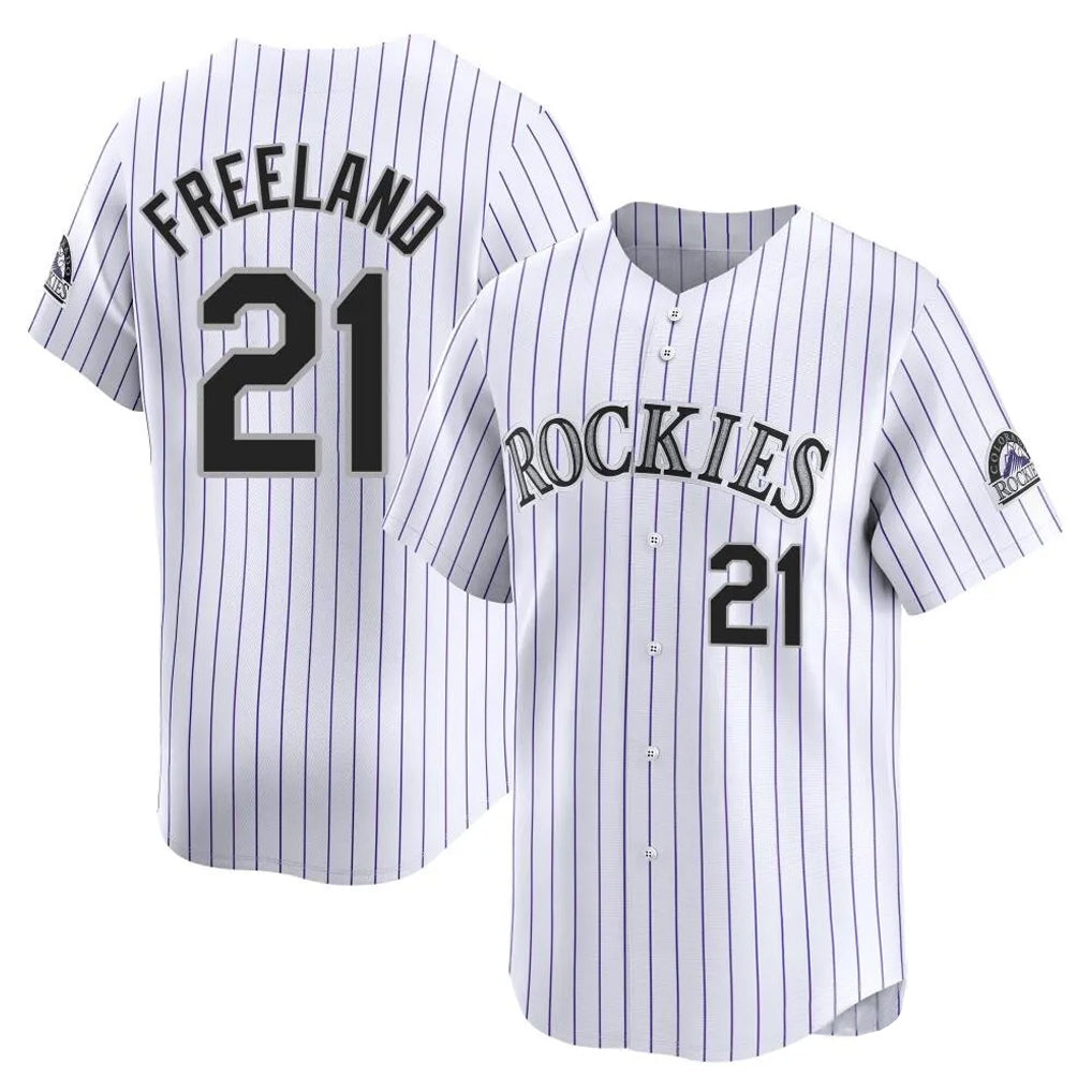 Crovyle C.Rockies #21 Kyle Freeland Player White Limited Home Stitched Jerseys