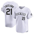 Crovyle C.Rockies #21 Kyle Freeland Player White Limited Home Stitched Jerseys