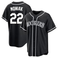 Crovyle C.Rockies #22 Mickey Moniak Player Black Fashion Out Home Game Stitched Jerseys