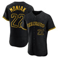 Crovyle C.Rockies #22 Mickey Moniak Player Black Snake Skin City Limited Elite Home Stitched Jerseys