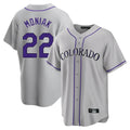 Crovyle C.Rockies #22 Mickey Moniak Player Gray Game Home Stitched Jerseys