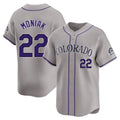 Crovyle C.Rockies #22 Mickey Moniak Player Gray Limited Home Stitched Jerseys
