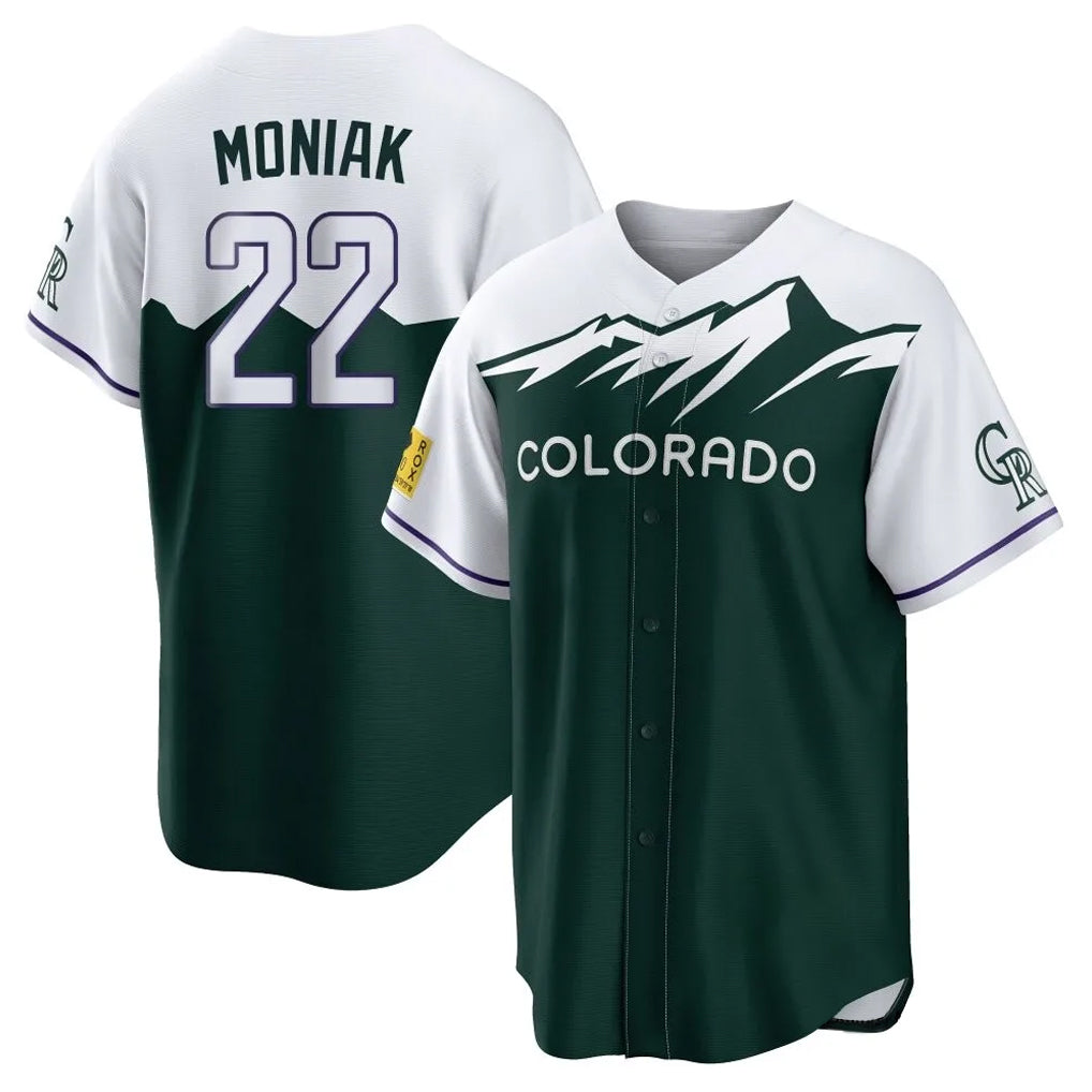 Crovyle C.Rockies #22 Mickey Moniak Player Green City Connect Home Game Stitched Jerseys