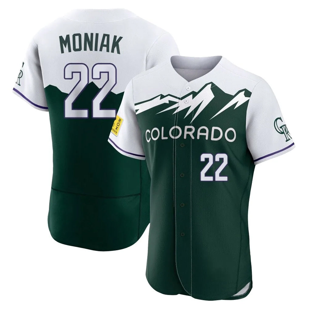 Crovyle C.Rockies #22 Mickey Moniak Player Green City Connect Limited Elite Home Stitched Jerseys