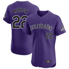 Crovyle C.Rockies #22 Mickey Moniak Player Purple Limited Elite Home Stitched Jerseys