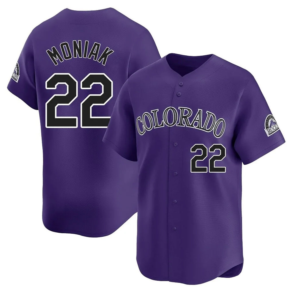 Crovyle C.Rockies #22 Mickey Moniak Player Purple Limited Home Stitched Jerseys