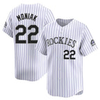 Crovyle C.Rockies #22 Mickey Moniak Player White Limited Home Stitched Jerseys