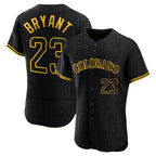 Crovyle C.Rockies #23 Kris Bryant Player Black Snake Skin City Limited Elite Home Stitched Jerseys