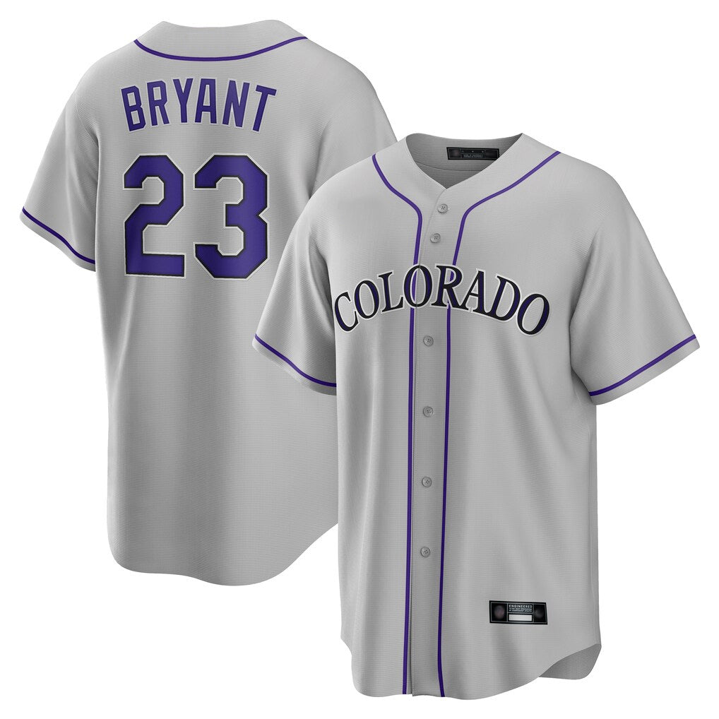 Crovyle C.Rockies #23 Kris Bryant Player Gray Game Home Stitched Jerseys