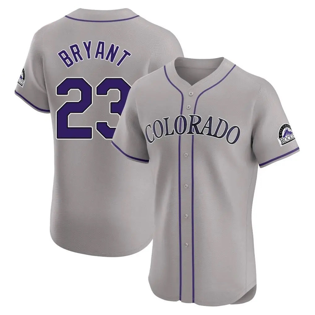 Crovyle C.Rockies #23 Kris Bryant Player Gray Limited Elite Home Stitched Jerseys