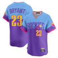 Crovyle C.Rockies #23 Kris Bryant Player Purple-Light Blue City Connect Limited Home T-shirt Stitched Jerseys