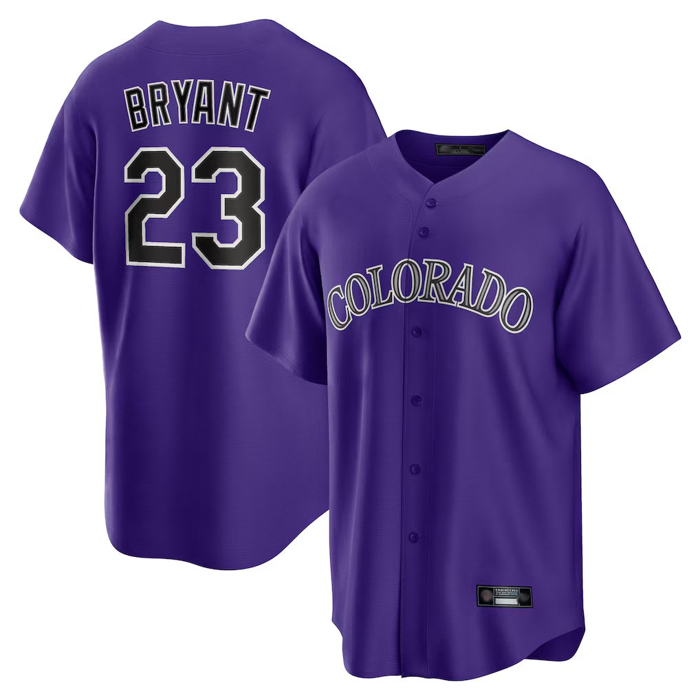 Crovyle C.Rockies #23 Kris Bryant Player Purple Game Home Stitched Jerseys