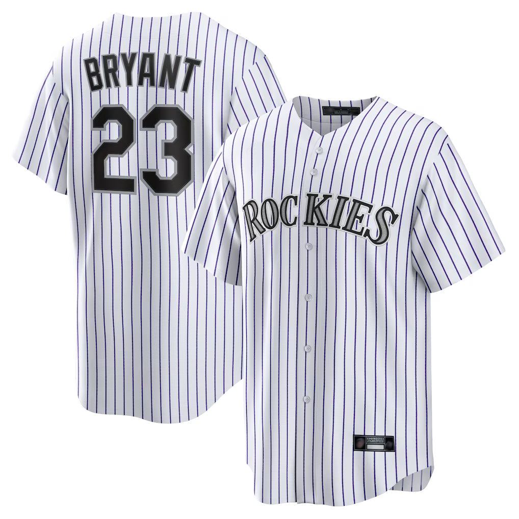 Crovyle C.Rockies #23 Kris Bryant Player White Game Home Stitched Jerseys