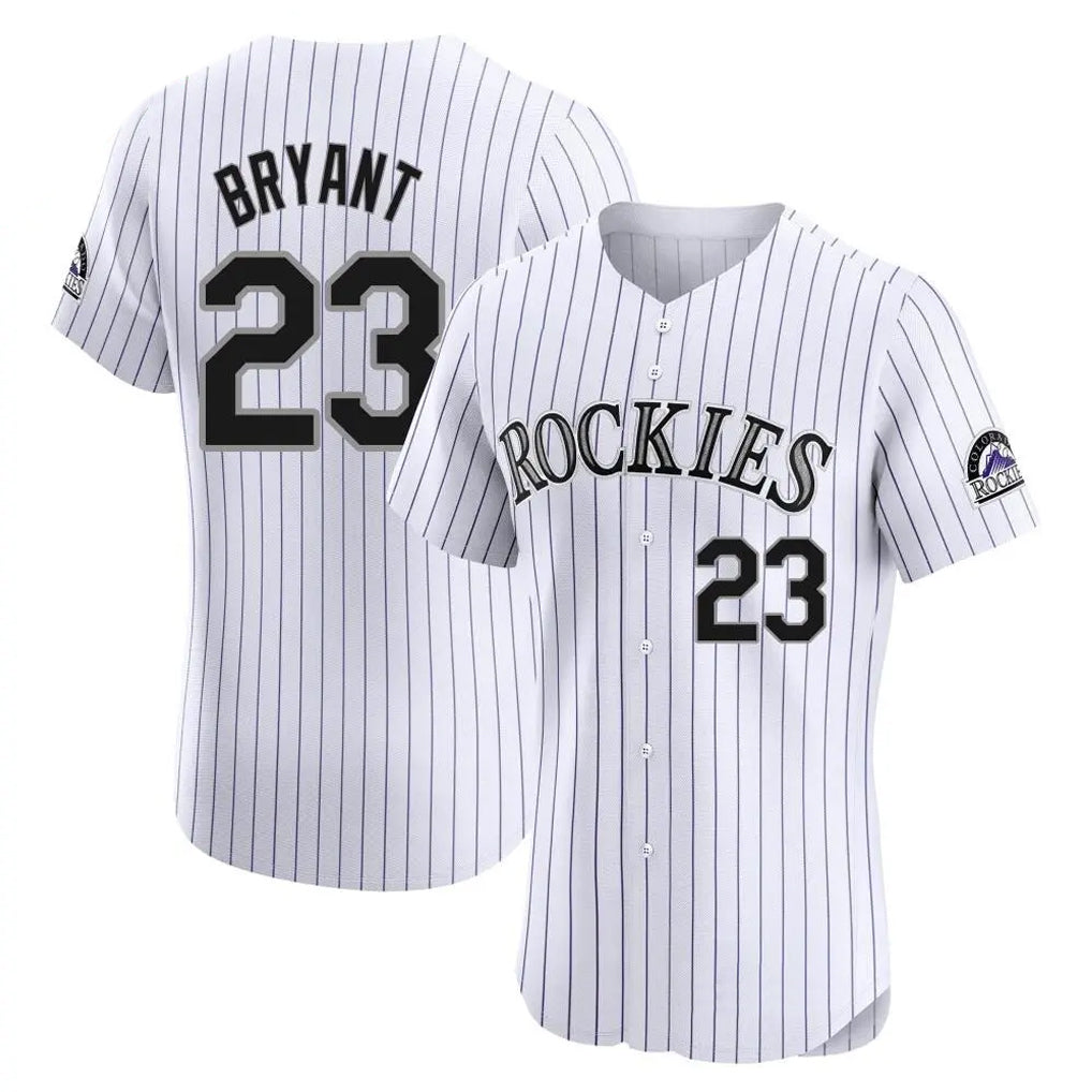 Crovyle C.Rockies #23 Kris Bryant Player White Limited Elite Home Stitched Jerseys