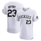 Crovyle C.Rockies #23 Kris Bryant Player White Limited Elite Home Stitched Jerseys