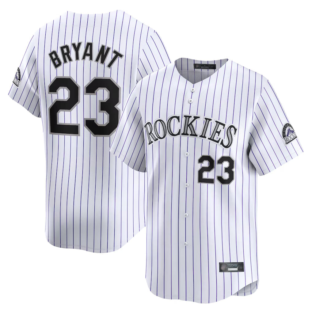 Crovyle C.Rockies #23 Kris Bryant Player White Limited Home Stitched Jerseys