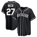 Crovyle C.Rockies #27 Jordan Beck Player Black Fashion Out Home Game Stitched Jerseys