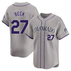 Crovyle C.Rockies #27 Jordan Beck Player Gray Limited Home Stitched Jerseys