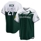 Crovyle C.Rockies #27 Jordan Beck Player Green City Connect Home Game Stitched Jerseys