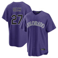 Crovyle C.Rockies #27 Jordan Beck Player Purple Game Home Stitched Jerseys