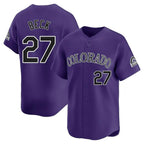 Crovyle C.Rockies #27 Jordan Beck Player Purple Limited Home Stitched Jerseys