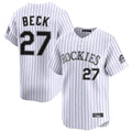 Crovyle C.Rockies #27 Jordan Beck Player White Limited Home Stitched Jersey