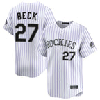 Crovyle C.Rockies #27 Jordan Beck Player White Limited Home Stitched Jersey