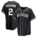 Crovyle C.Rockies #2 Tyler Freeman Player Black Fashion Out Home Game Stitched Jerseys