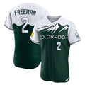 Crovyle C.Rockies #2 Tyler Freeman Player Green City Connect Limited Elite Home Stitched Jerseys