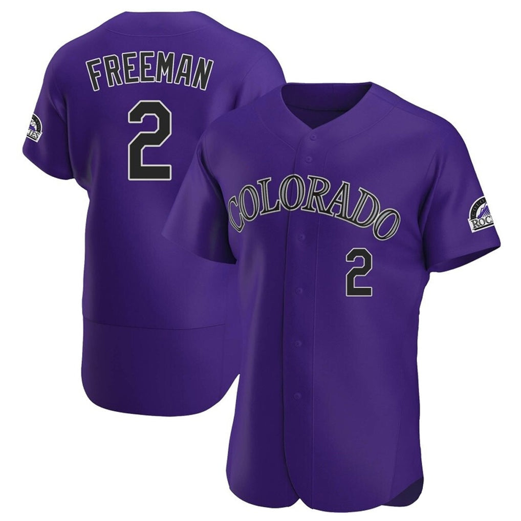 Crovyle C.Rockies #2 Tyler Freeman Player Purple Limited Elite Home Stitched Jerseys