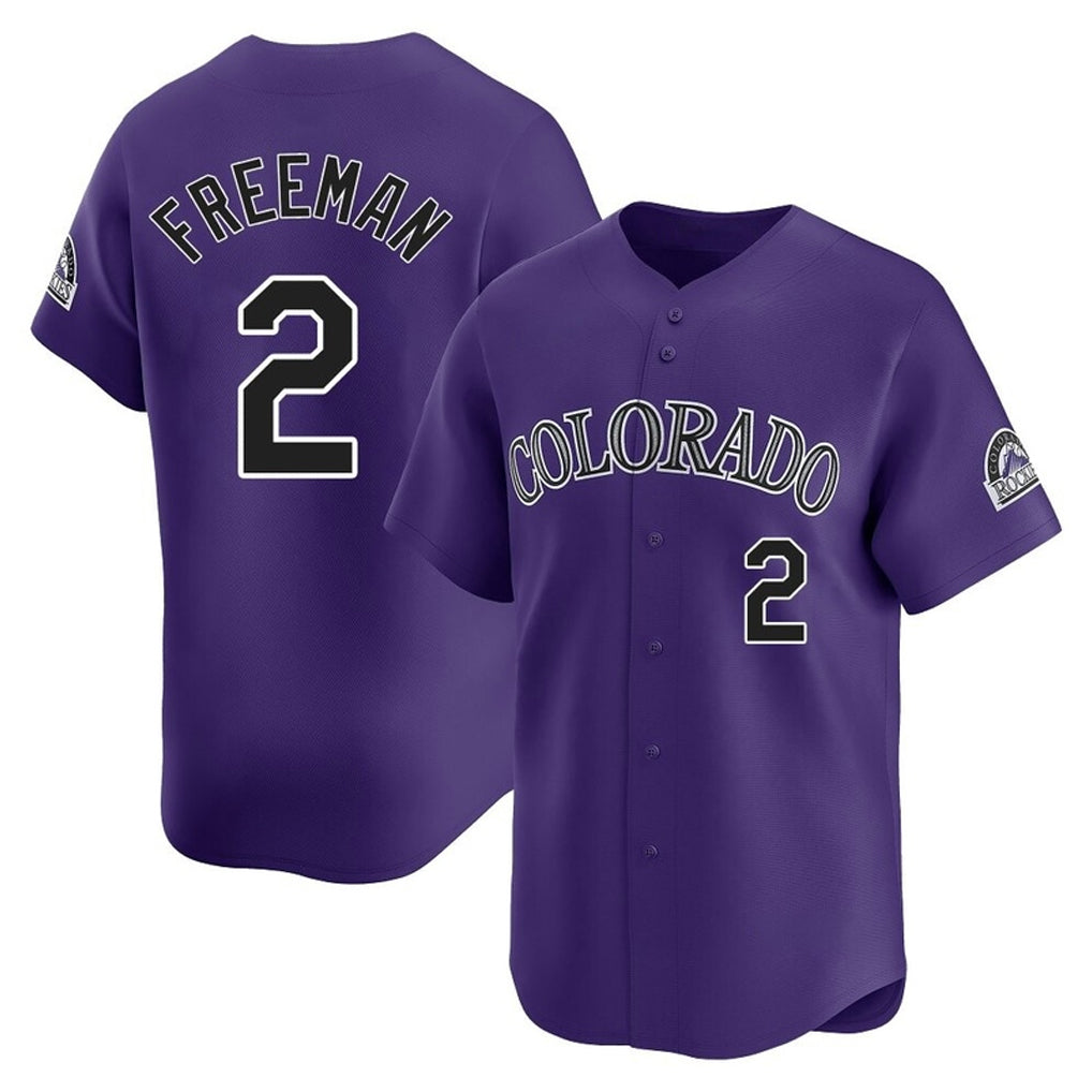 Crovyle C.Rockies #2 Tyler Freeman Player Purple Limited Home Stitched Jerseys