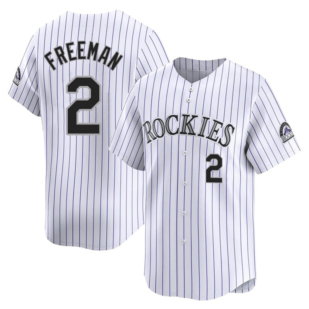 Crovyle C.Rockies #2 Tyler Freeman Player White Limited Home Stitched Jerseys