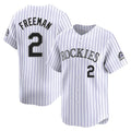 Crovyle C.Rockies #2 Tyler Freeman Player White Limited Home Stitched Jerseys