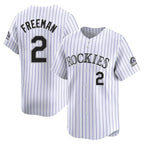Crovyle C.Rockies #2 Tyler Freeman Player White Limited Home Stitched Jerseys