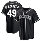 Crovyle C.Rockies #49 Antonio Senzatela Player Black Fashion Out Home Game Stitched Jerseys